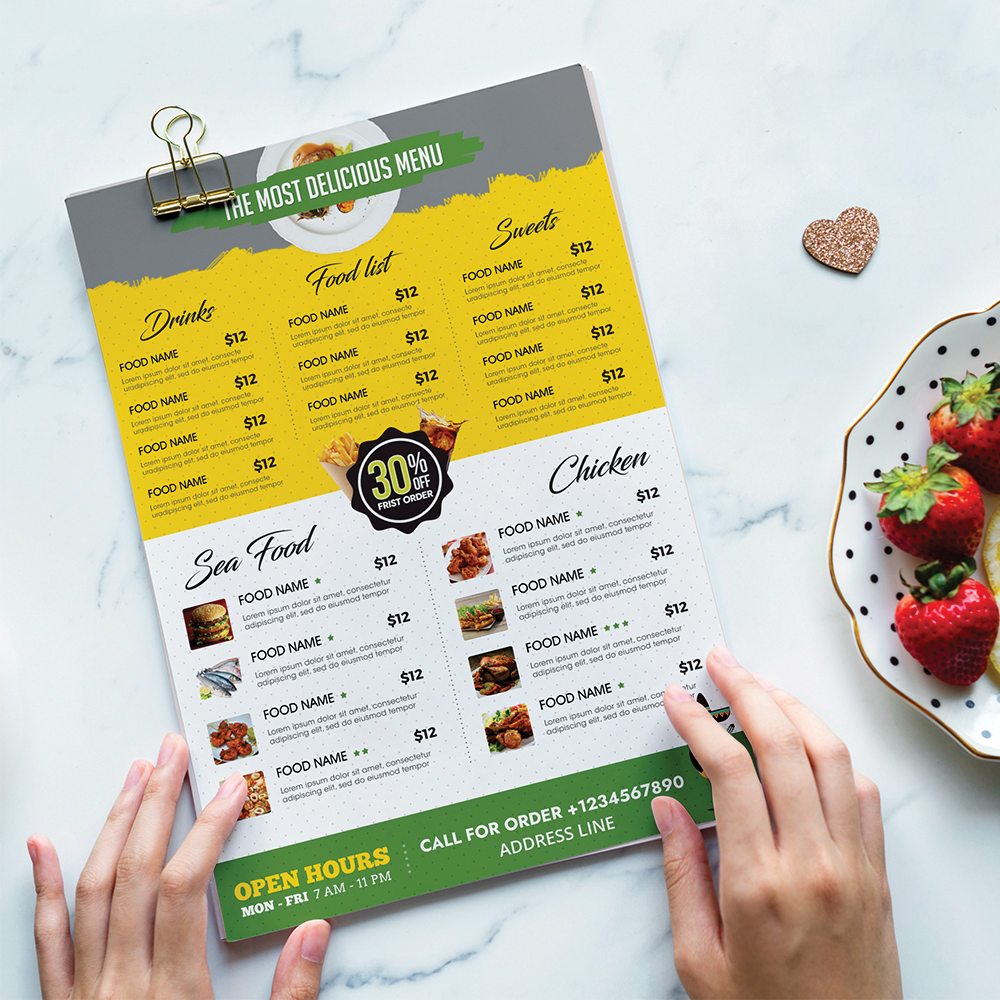 8.5X11 Laminated Menu – i7 Signs,Wraps & Prints
